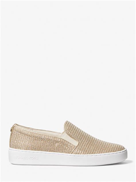 michael kors keaton glitter slip on sneaker|Michael Kors mesh sneakers.